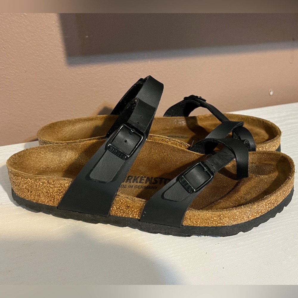Birkenstock Black Double-Strap Sandals Mayari Birko Flor